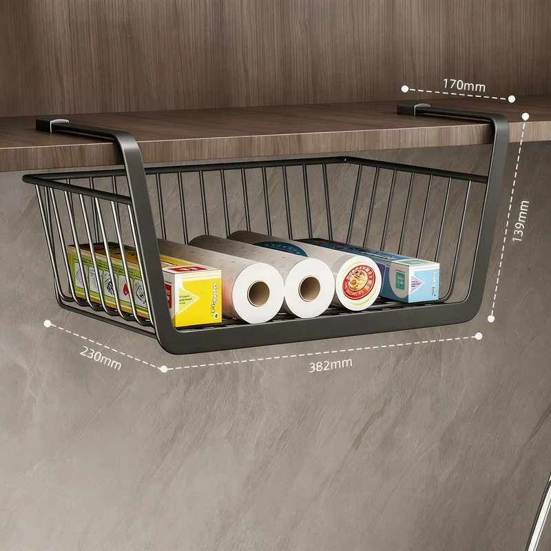 Hanging basket for under cabinet, carbon steel