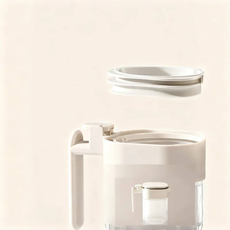 Spice jar with spoon, glass, airtight