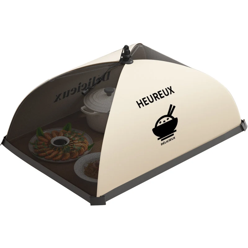 Foldable food cover made of mesh fabric