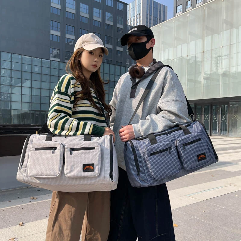 Versatile Checkered Gym Duffle Bag Stornfield