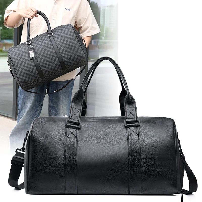 Stylish Checkerboard Travel Duffel Bag Stornfield