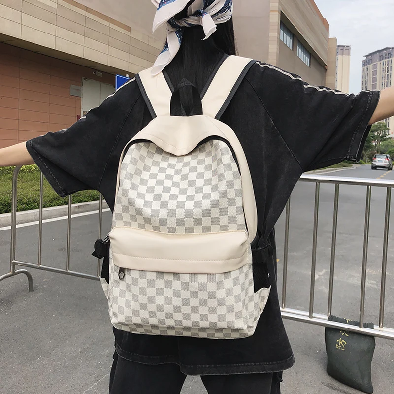 Stylish Checked Pattern Backpack Stornfield