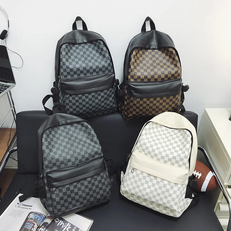 Stylish Checked Pattern Backpack Stornfield