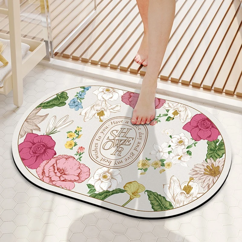 Elegante Blumenmuster Duschmatte