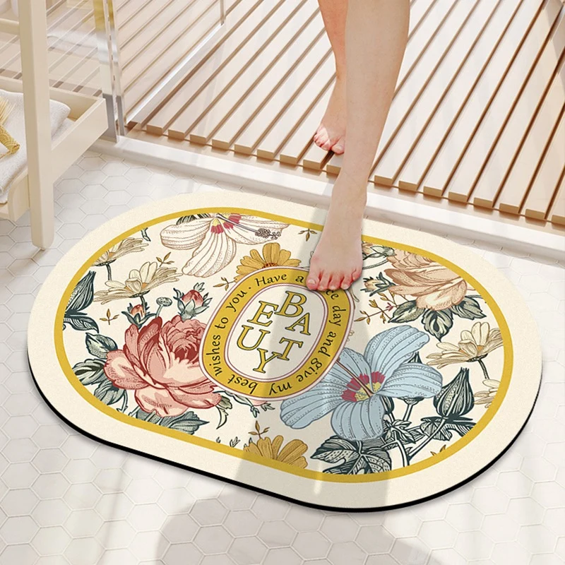 Elegante Blumenmuster Duschmatte