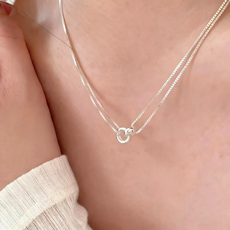 Pearl necklace with silver clasp, pearls 4–12 mm