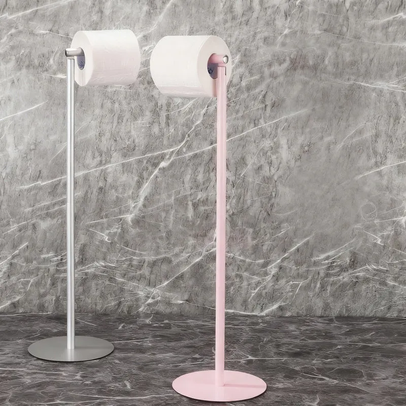 Standing paper roll holder made of stainless steel