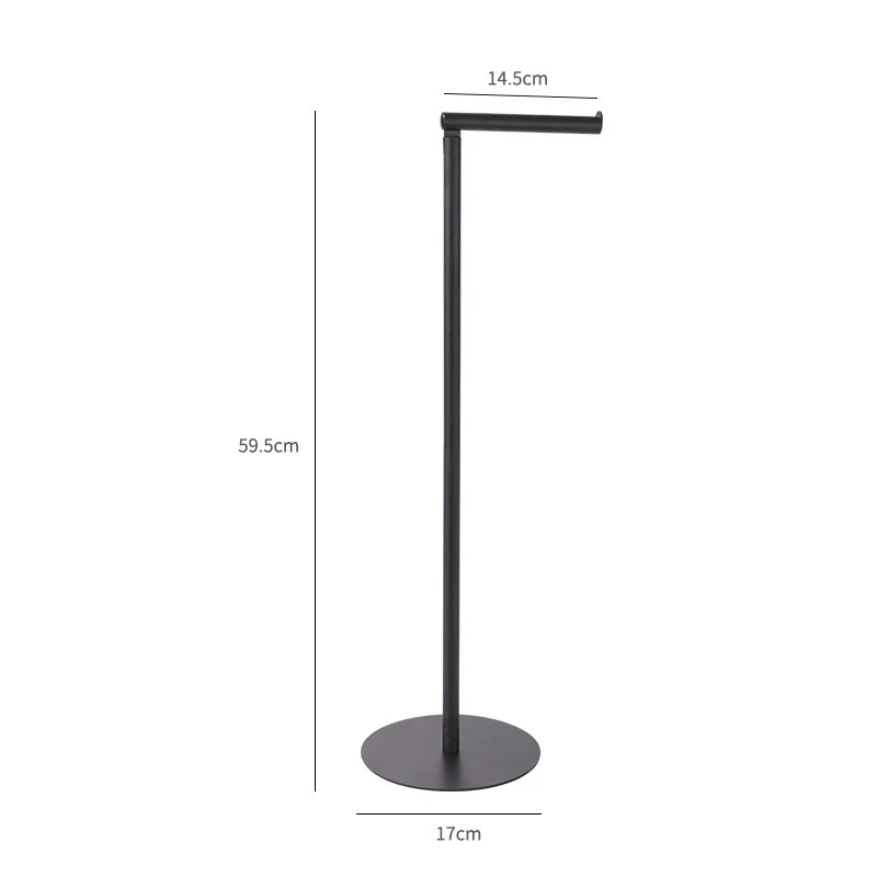 Standing paper roll holder made of stainless steel