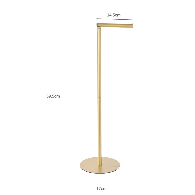 Standing paper roll holder made of stainless steel