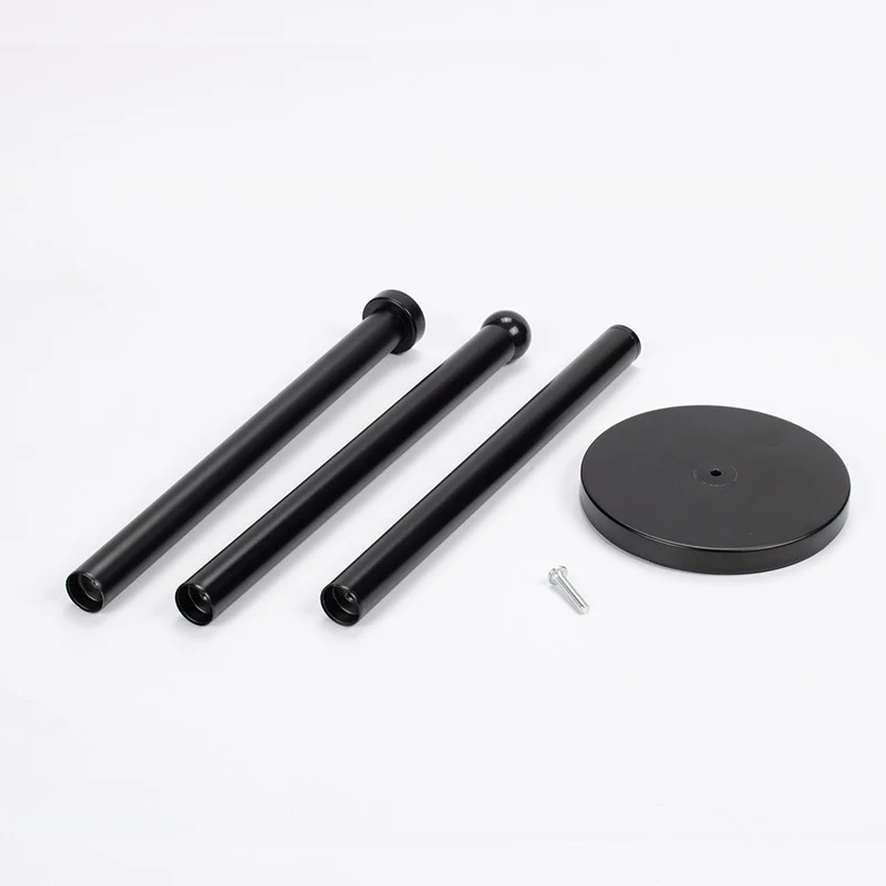 Standing paper roll holder made of stainless steel, black