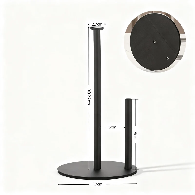 Paper roll holder stainless steel, freestanding