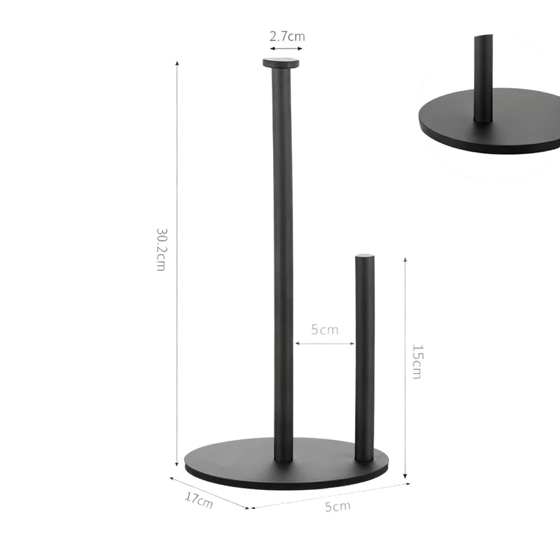Paper roll holder stainless steel, freestanding