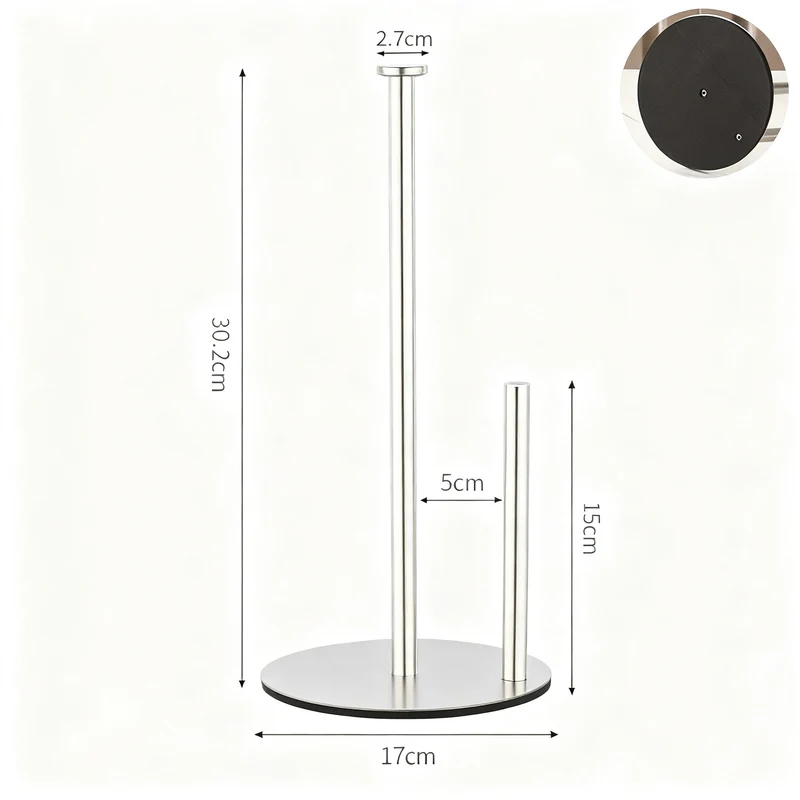 Paper roll holder stainless steel, freestanding
