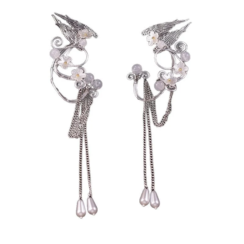 Ear clip without ear hole, handwoven