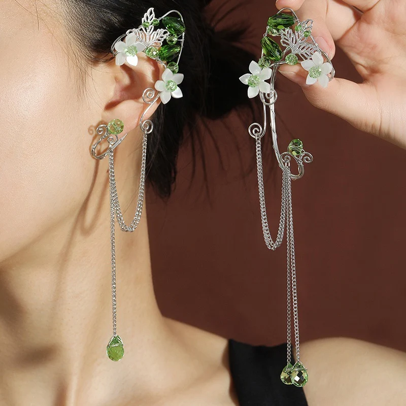 Ear clip without ear hole, handwoven