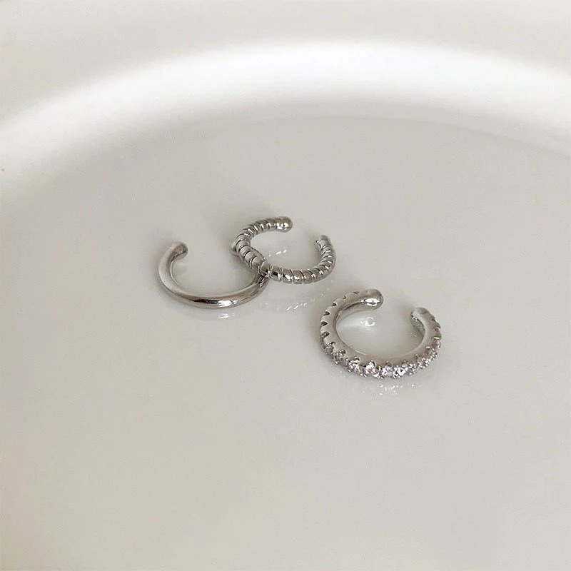 Copper ear clip, geometric design