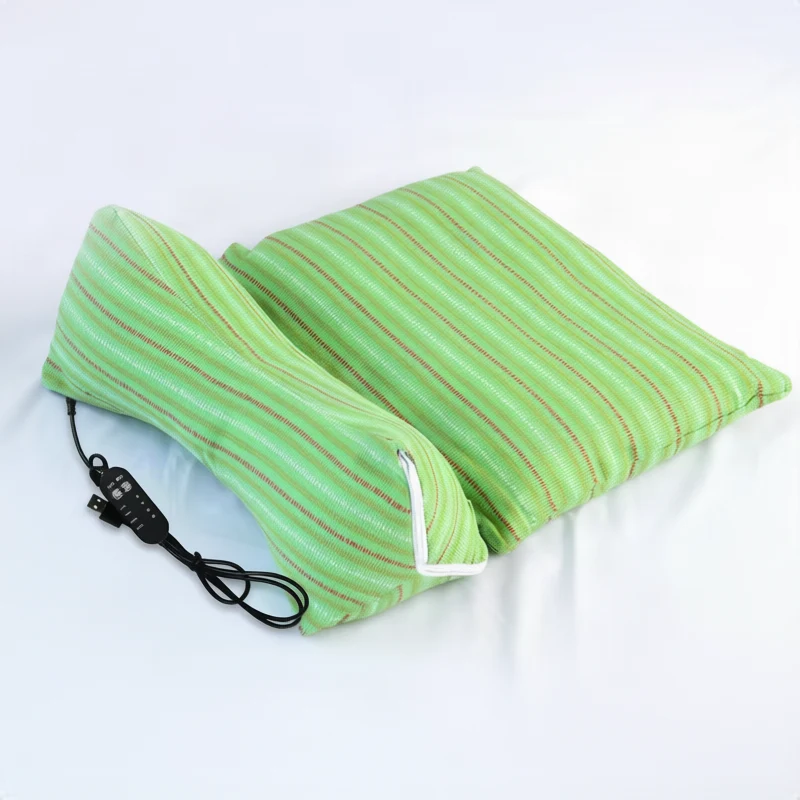 Neck support pillow with buckwheat hull filling