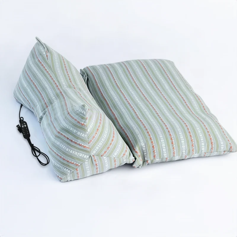 Neck support pillow with buckwheat hull filling