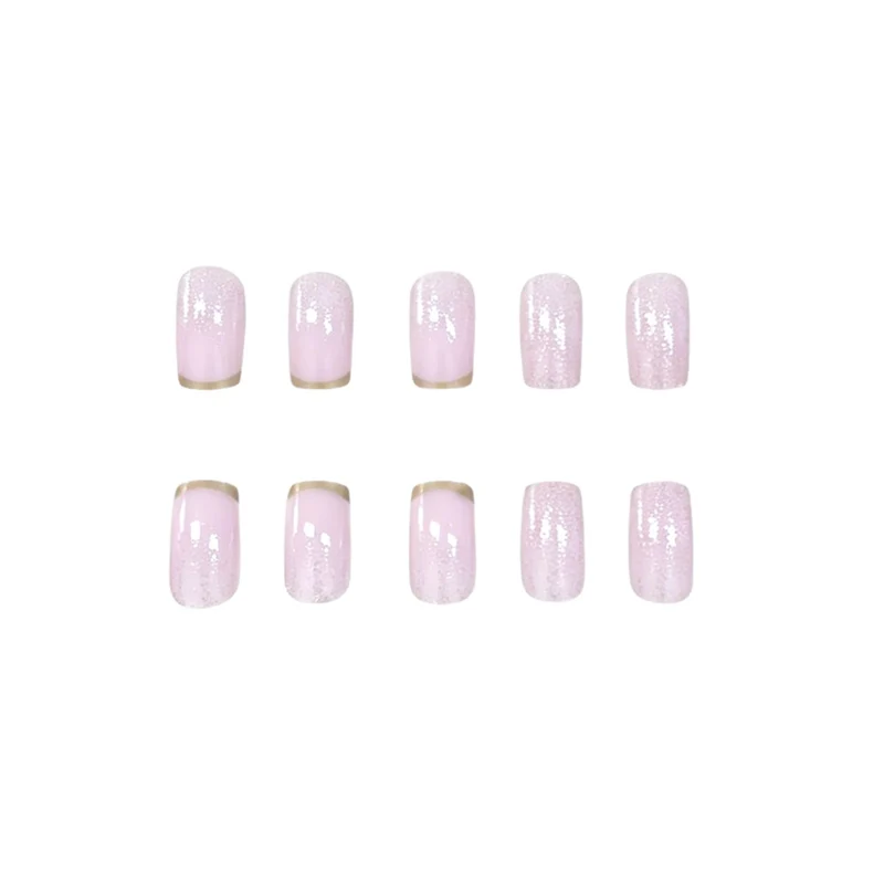 Elegante Glitter Ombre Nagelkunst Karnz