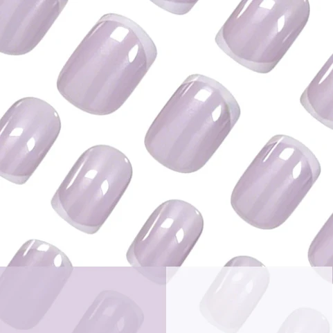 Elegante französische Spitze Press-On Nagelset Karnz