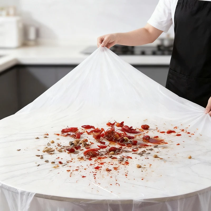 Disposable tablecloth, waterproof, reinforced