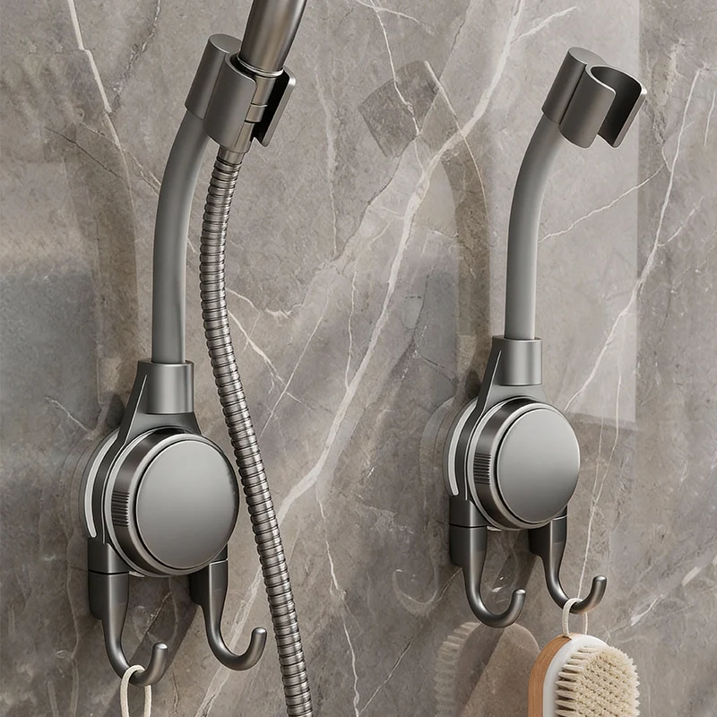 Shower head holder without drilling with suction cup