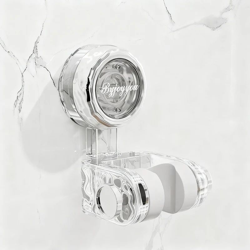 Shower head holder with suction cup, adjustable