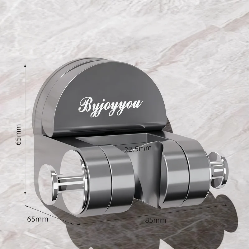 Shower head holder with suction cup, adjustable