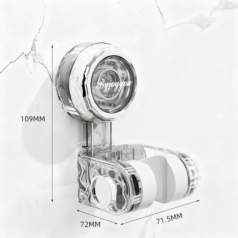 Shower head holder with suction cup, adjustable