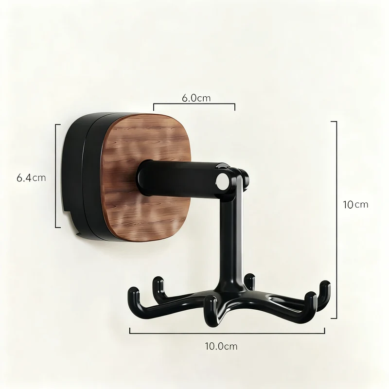 Rotating kitchen hook, PC, no drilling