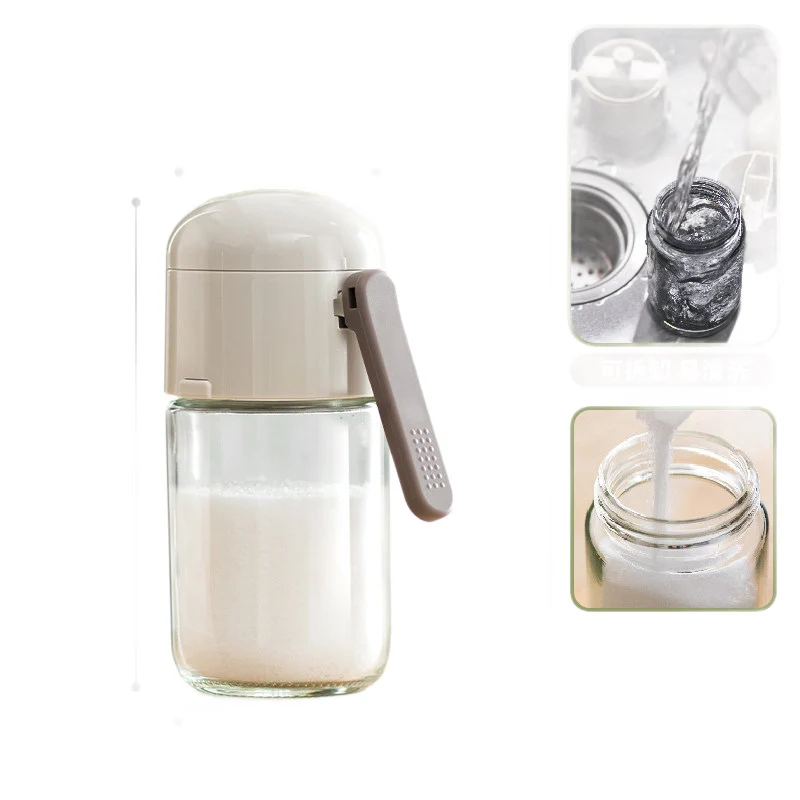 Measuring salt shaker with closure