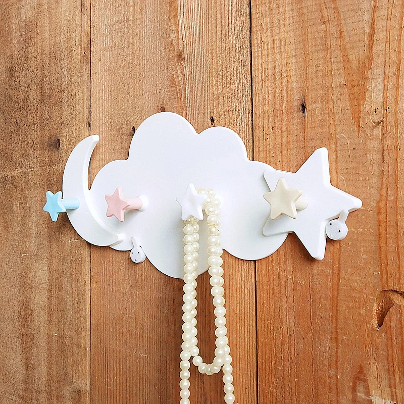 Dekorativer Wolken-Wandhaken-Organizer