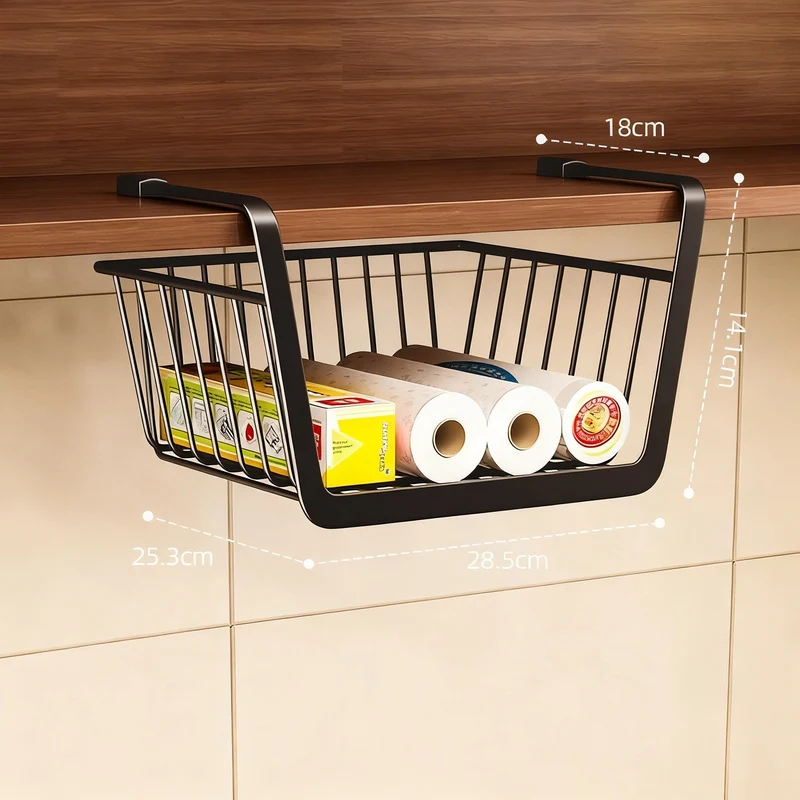 Extendable kitchen shelf made of steel, adjustable