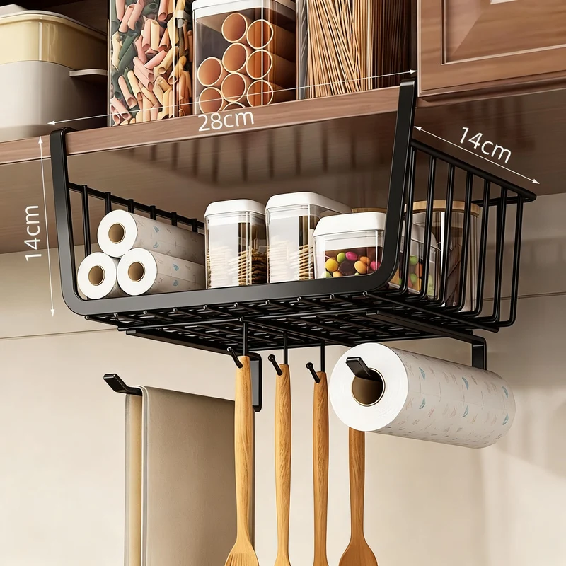 Extendable kitchen shelf made of steel, adjustable