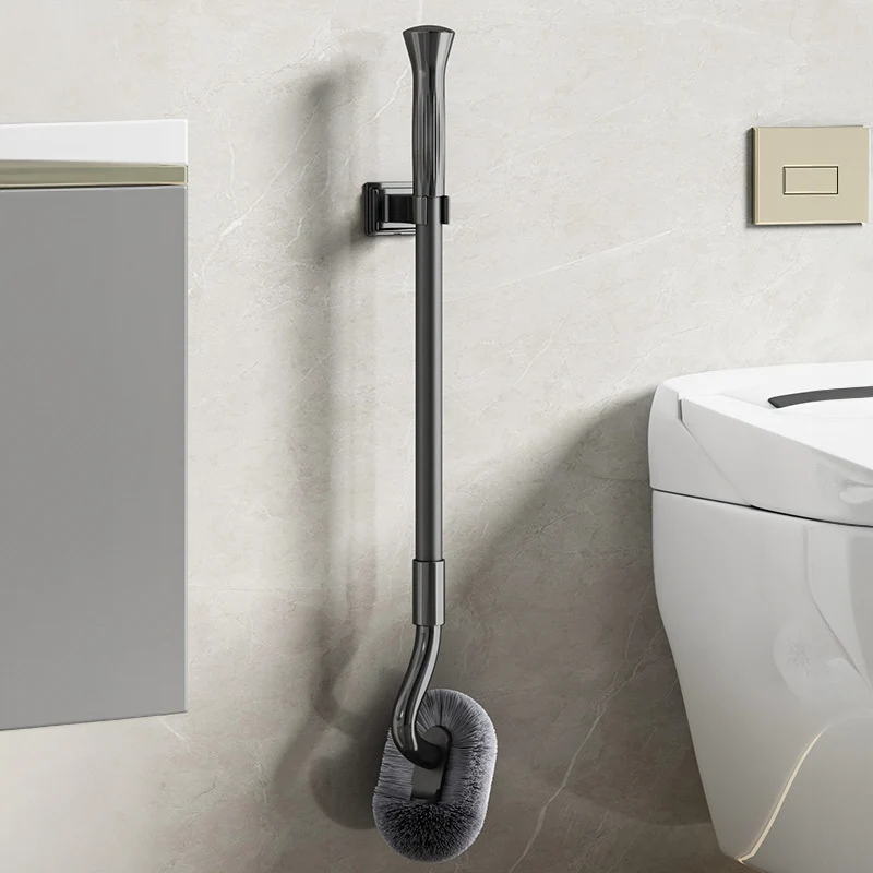 Toilet brush with long handle, extendable up to 115 cm