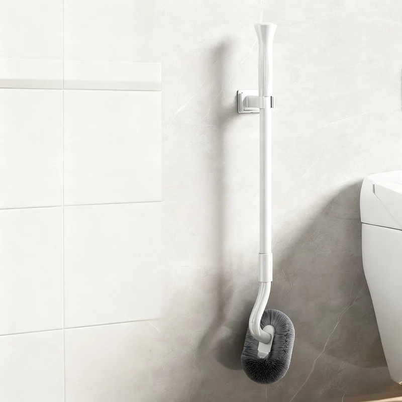 Toilet brush with long handle, extendable up to 115 cm