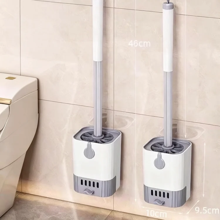 Toilet brush with holder and shelf