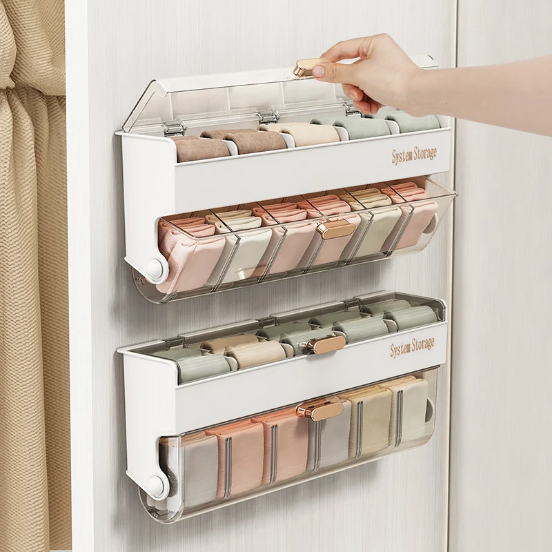 Hanging laundry organizer, 3 compartments