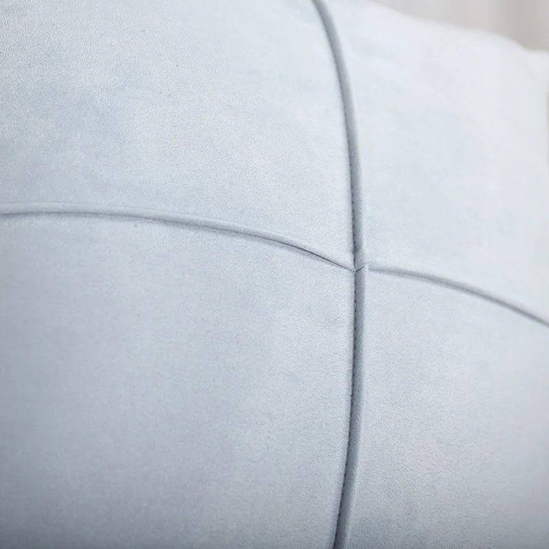 Decorative Suede-Look Cross-Seam Throw Pillow Set with Removable Covers