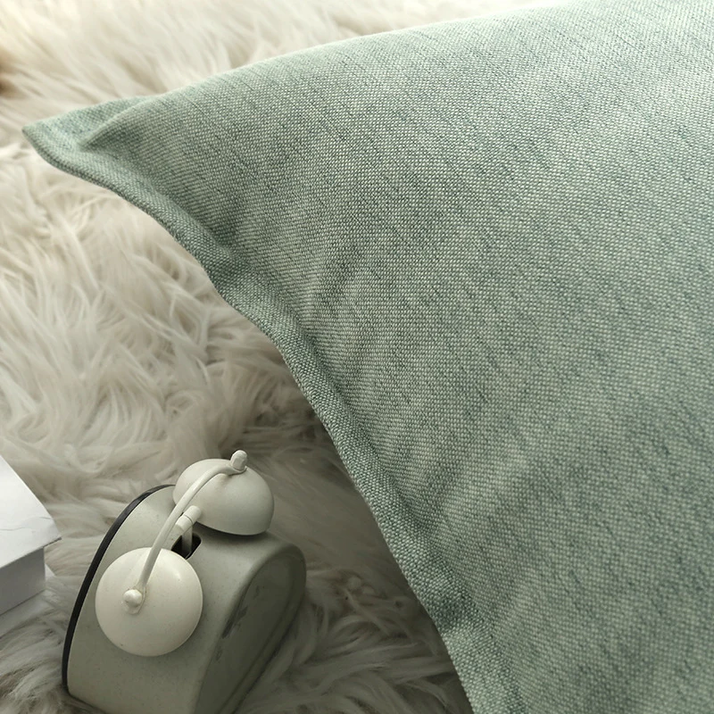 Decorative Linen Throw Pillow Cover with Piped Edge