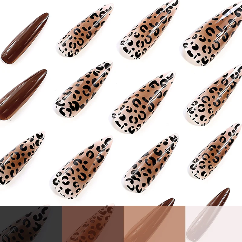Künstlerischer Leopardenmuster-Nagelkunst Karnz