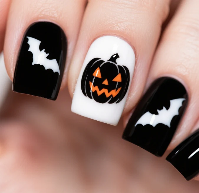Künstlerische Halloween Themen Nagelkunst Karnz