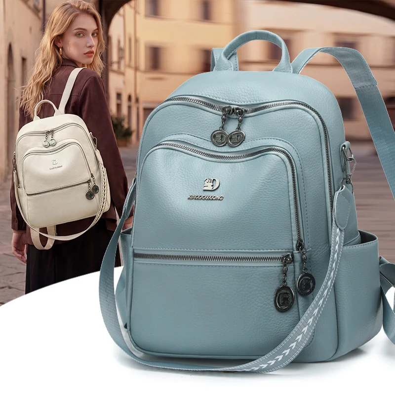 Multi-Functional Leather Backpack Stornfield