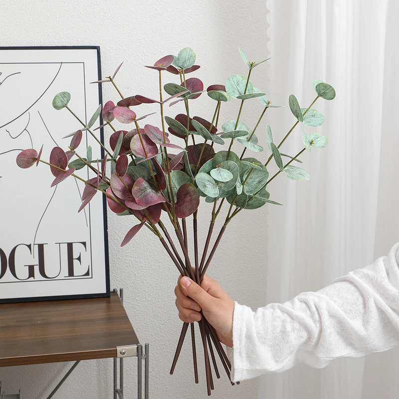 Artificial plant with elegant eucalyptus leaves