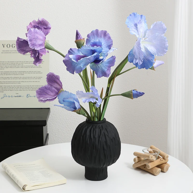 Artificial Iris Flower Stem with Realistic Details