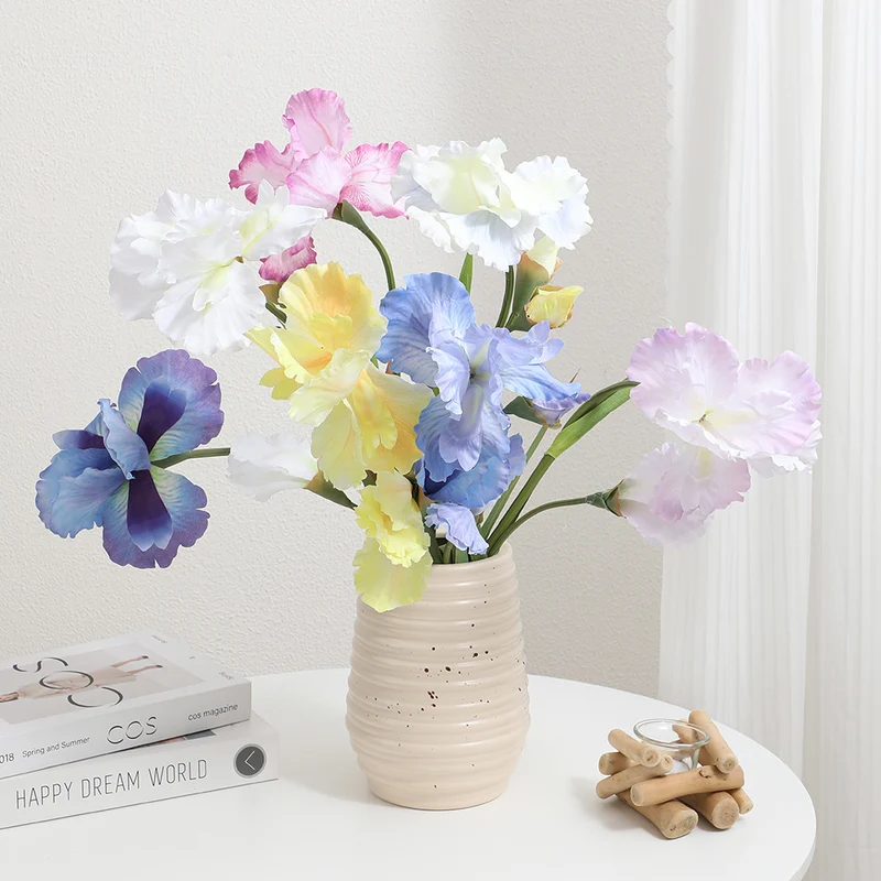 Artificial Iris Flower Stem with Realistic Details