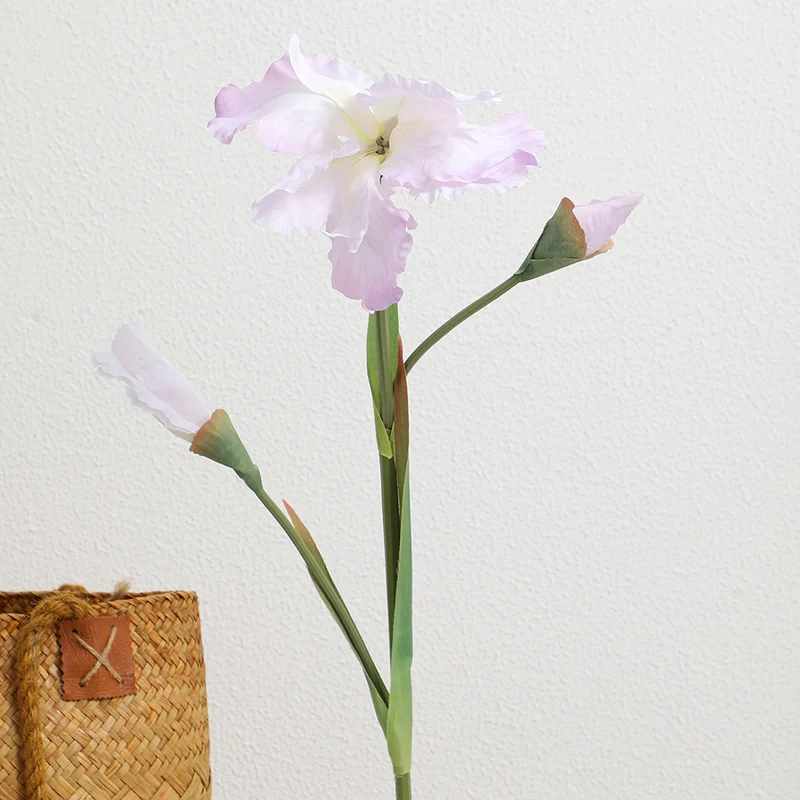 Artificial Iris Flower Stem with Realistic Details