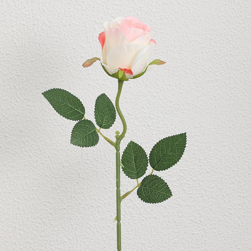 Artificial rose branch with realistic appearance