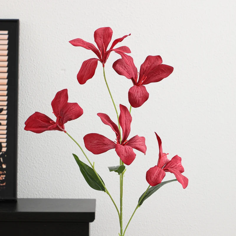 Artificial orchid flower branch with delicate flowers
