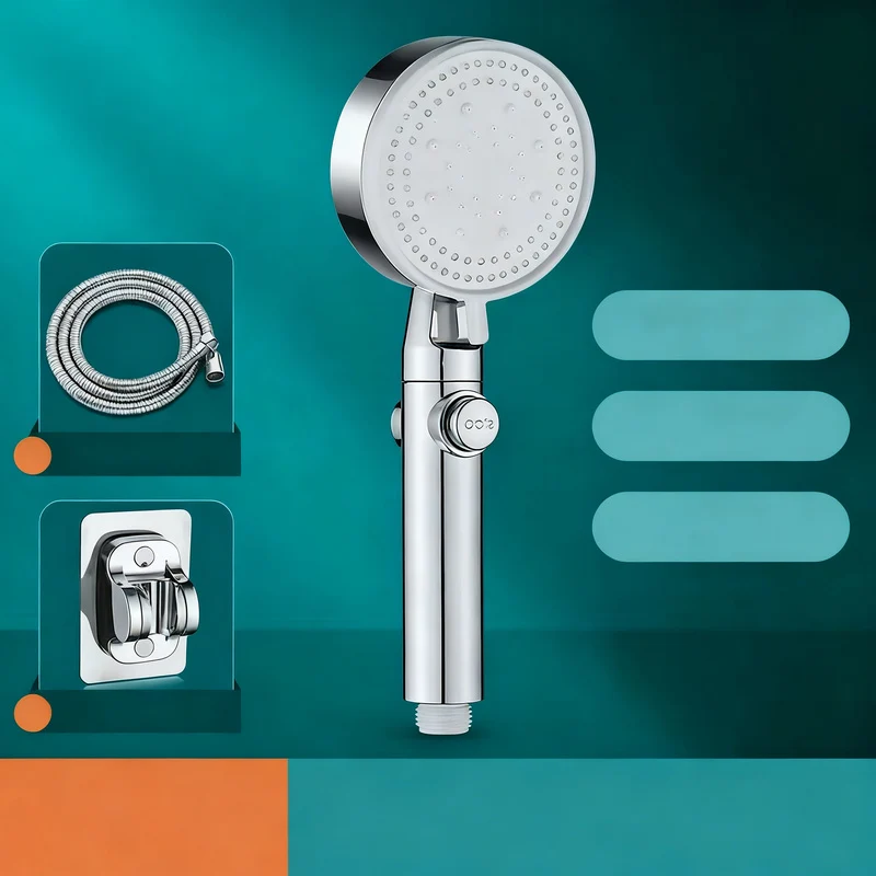 Shower head with high pressure function, ABS